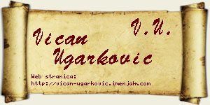 Vićan Ugarković vizit kartica